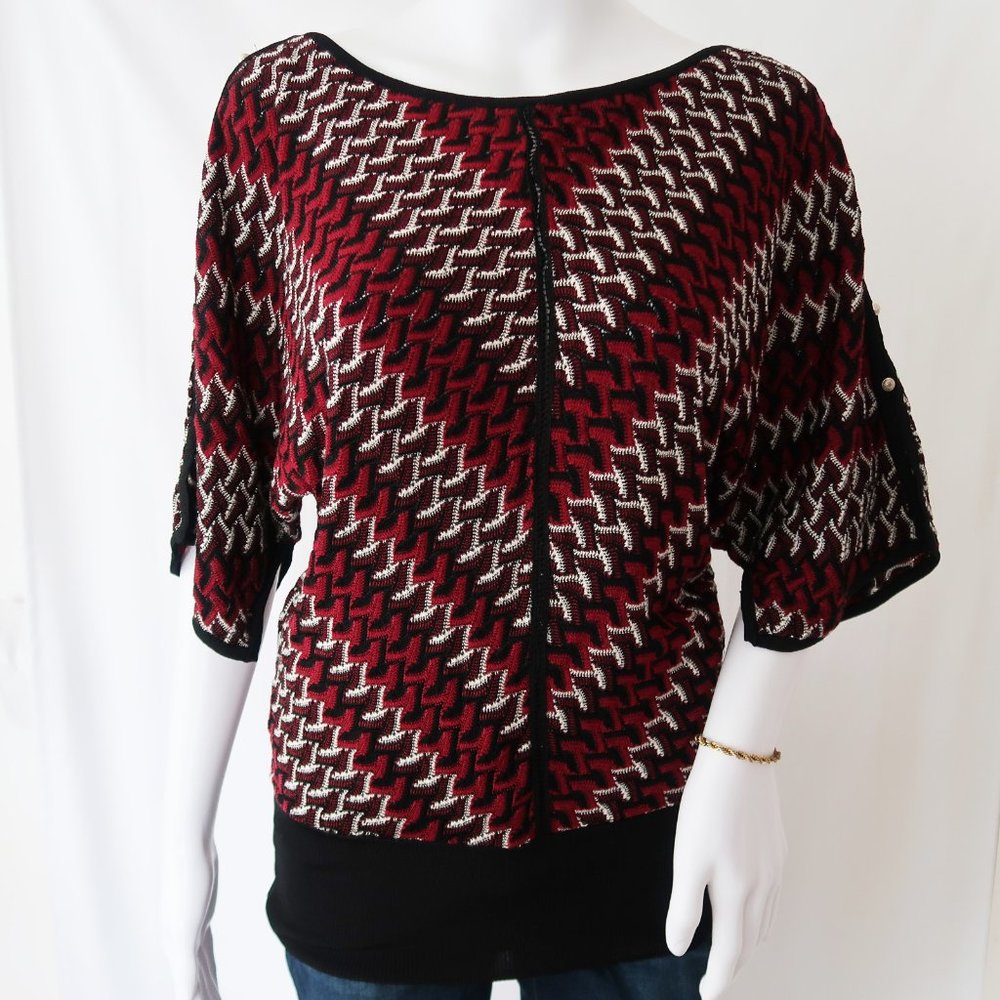 WHBM Dolman Split Button Sleeve Sweater